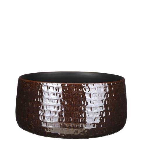 Floyd schaal rond bruin - h13xd29cm