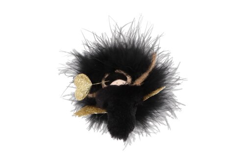 Fluffy Engel Staand Black/Gold 9 x 6 x 18 cm - afbeelding 2