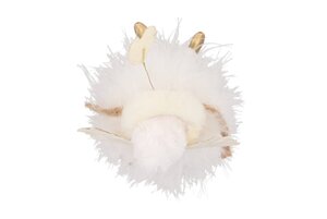 Fluffy Engel Zittend White/Gold 7 x 10 x 15 cm - afbeelding 2