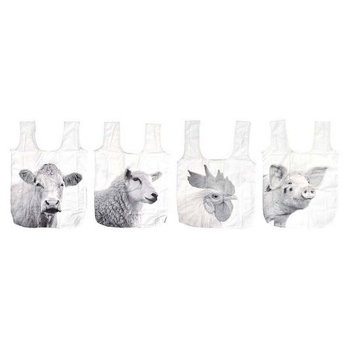 Foldable bag farm animals BW ass