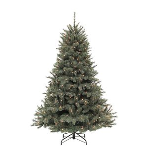 Triumph Tree Forest Frosted LED kunstkerstboom blauw - H 185 x D 130 cm