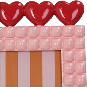 Fotolijst Hart Polyresin Roze - H 18 x B 13 cm - afbeelding 3