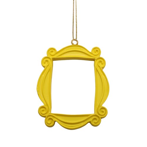 Friends kerstornament deurframe resin - 0,8 x 5,1 x 6,6 cm