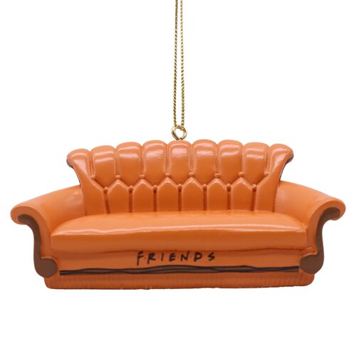Friends kerstornament sofa resin - 3 x 8 x 4 cm