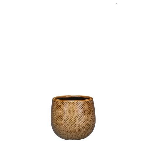 Gabriel pot rond oker - h12xd14cm