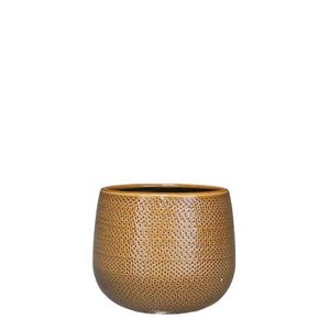 Gabriel pot rond oker - h16xd18cm