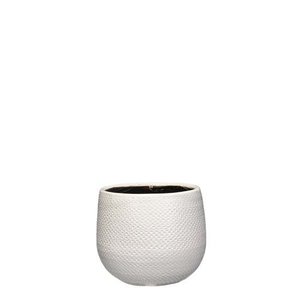 Gabriel pot rond wit - h14xd16cm