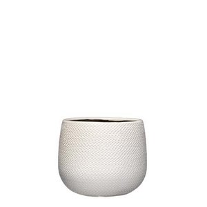 Gabriel pot rond wit - h16xd18cm