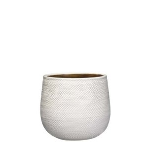 Gabriel pot rond wit - h19xd21cm