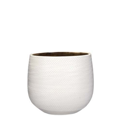 Gabriel pot rond wit - h20xd25cm