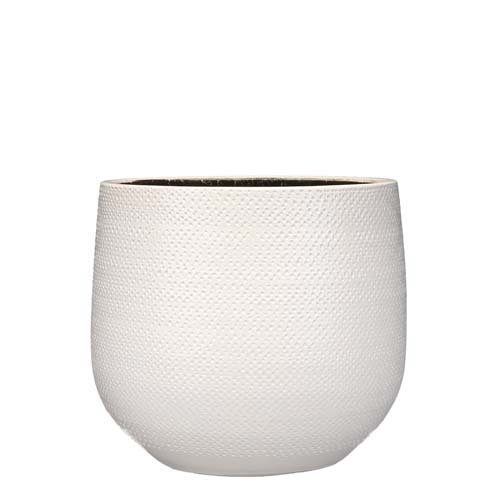 Gabriel pot rond wit - h25xd29cm