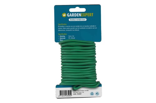 Garden Expert Bindbuis met metalen kern groen 5-mm x 5-m