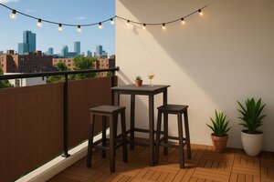 Garden Expert PVC balkonscherm 90 x 300 cm bruin - afbeelding 2