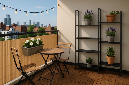 Garden Expert PVC balkonscherm 90 x 300 cm naturel - afbeelding 2