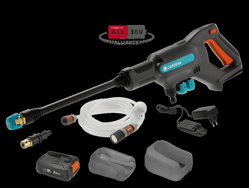 GARDENA Accu hogedrukreiniger AquaClean 24 bar 18V set - afbeelding 1