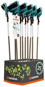 GARDENA combisystem straatbezem en gazonhark met steel - afbeelding 1