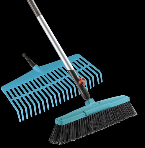 GARDENA combisystem straatbezem en gazonhark met steel - afbeelding 2