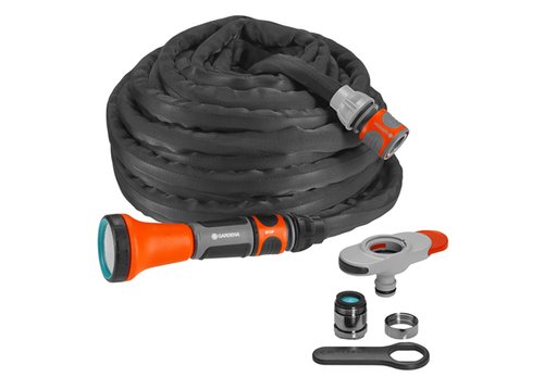 GARDENA Textielslang Liano™ 10 m Set met aansluitset voor binnenkranen