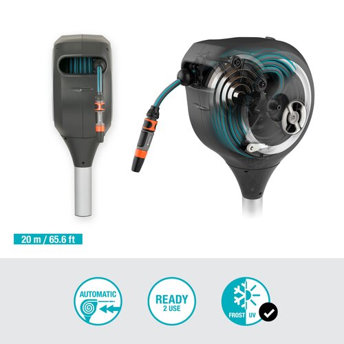 GARDENA Tuinslangenbox RollUp M 20 m wit - afbeelding 5