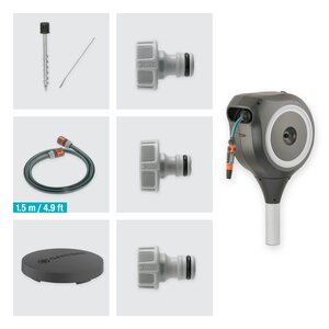 GARDENA Tuinslangenbox RollUp M 20 m wit - afbeelding 4