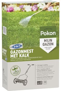 Pokon Gazonm + Kalk 3-in-1 30m2 - afbeelding 1
