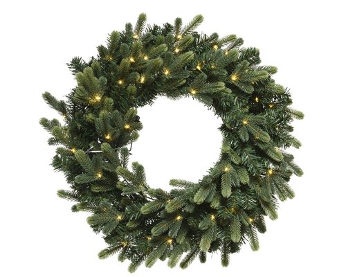 Geneva Fir LED Krans Groen - H 10 x D 60 cm - afbeelding 1