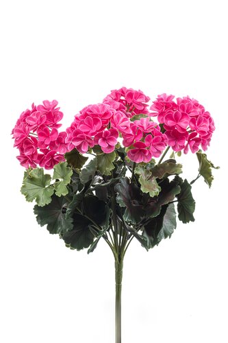 Geranium Bos UV Tak Zijde - 41cm Roze