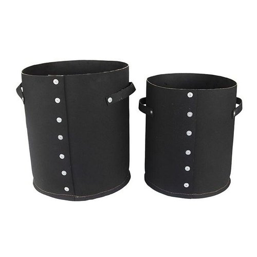 Gerecycled rubber pot rond L set/ 2