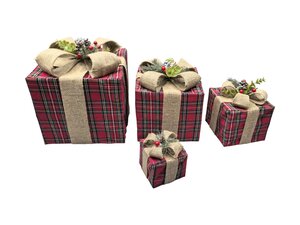 Giftbox maat XS ruit/jute - afbeelding 2