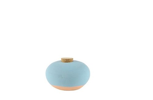 Giftbox watersteen Deco blauw D13x9 H6