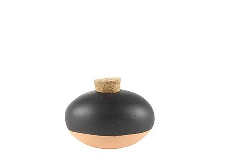 Giftbox watersteen Deco zwart D17x11 H7