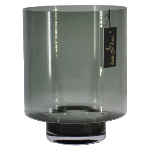 Glas Lucas - D27.5Xh35cm Rookkleurig
