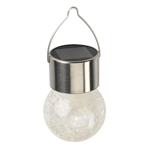 Solar hanglamp Craquelé RVS - Ø 4,7 x H 12 cm - afbeelding 1