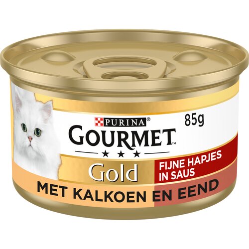 Gourmet Gold Blik Fijne Hapjes Kalkoen&Eend - 85gr