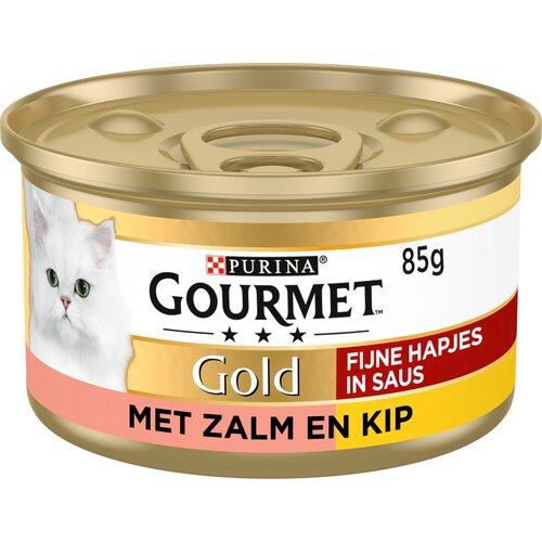 Gourmet Gold Blik Fijne Hapjes Zalm&Kip - 85gr - afbeelding 1