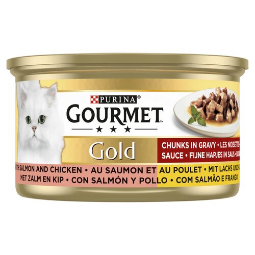 Gourmet Gold Blik Fijne Hapjes Zalm&Kip - 85gr - afbeelding 2