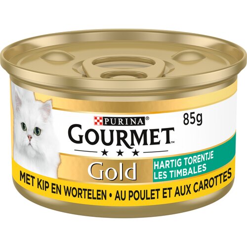 Gourmet Gold Blik Hartige Torentjes Kip en Wortel - 85gr