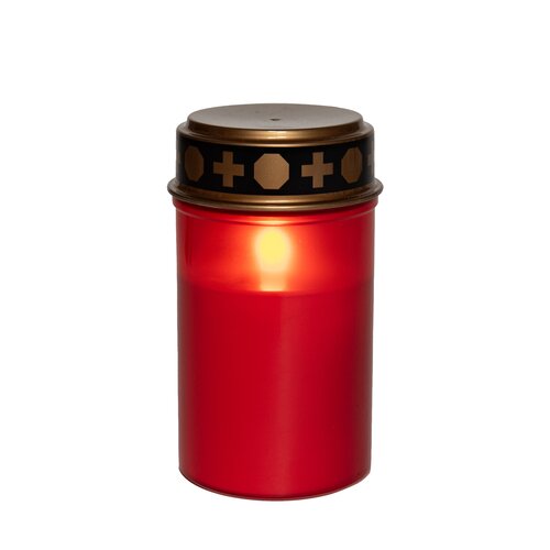 Grafverlichting 12x7cm rood