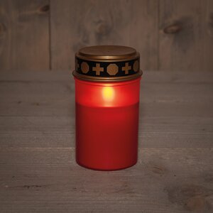 Grafverlichting 12x7cm rood - afbeelding 2