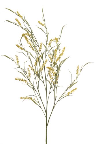 Grass Flower Tak Zijde - 110cm Geel