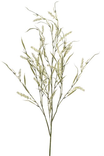 Grass Flower Tak Zijde - 110cm Wit