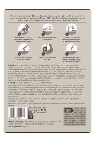 Graszaad Inzaai 1kg - afbeelding 2