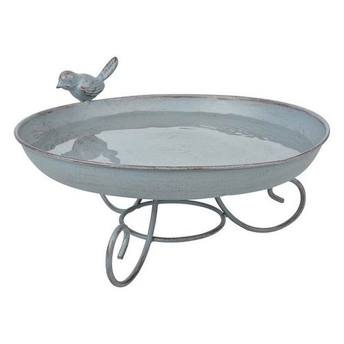 Grey Metal staand vogelbad
