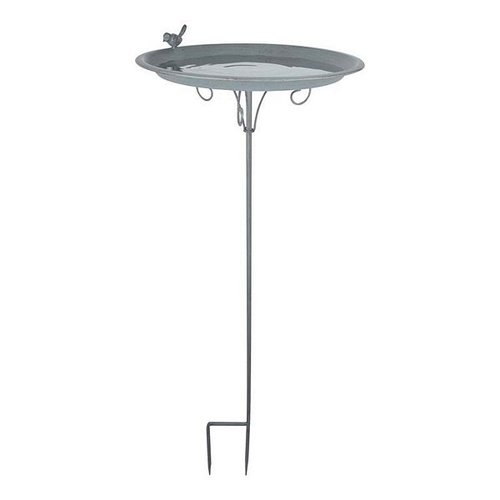 Grey Metal vogelbad op pin
