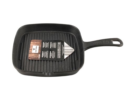 Grillpan vierkant 23cm gietijzer