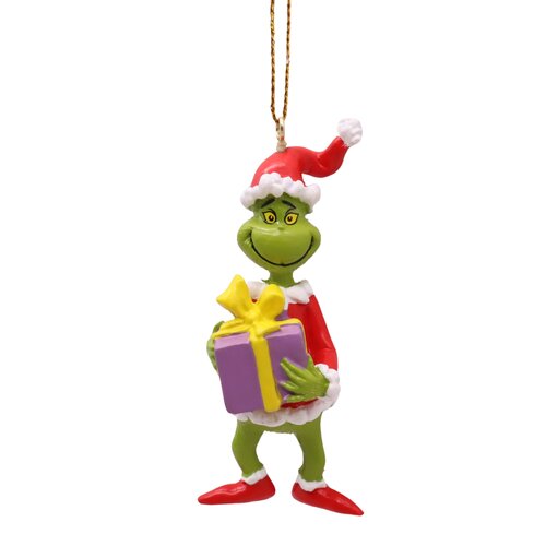 Grinch kerstornament present resin - 5 x 5 x 10 cm - afbeelding 1