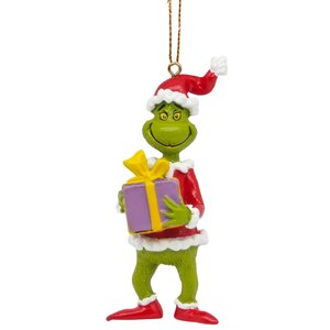 Grinch kerstornament present resin - 5 x 5 x 10 cm - afbeelding 2