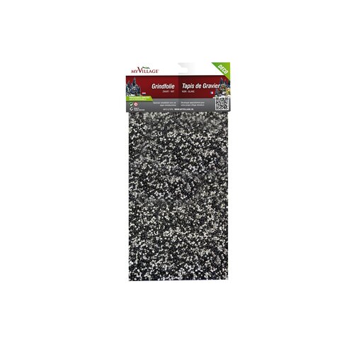 GRINDFOLIE ZWART/WIT 30X14CM - afbeelding 2
