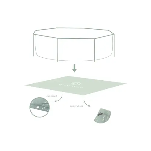 Swim Essentials Ground Cover For Round Pool - Green - Essence - Ø 300 cm