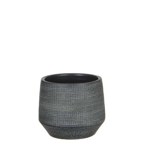 Guido pot rond grijs - h13xd15cm